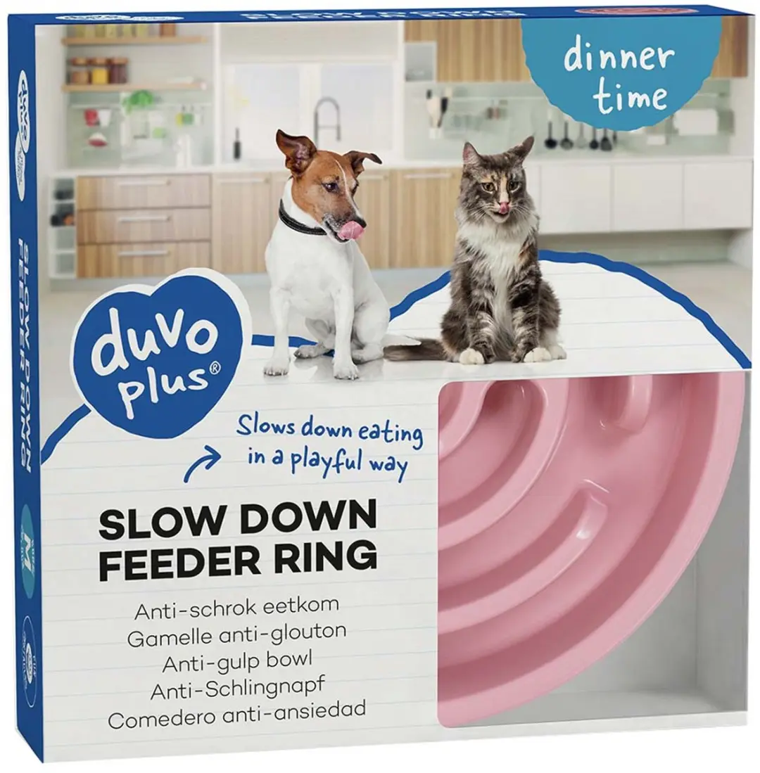 Duvo+ Anti-schrok Voerbak Ring Roze M