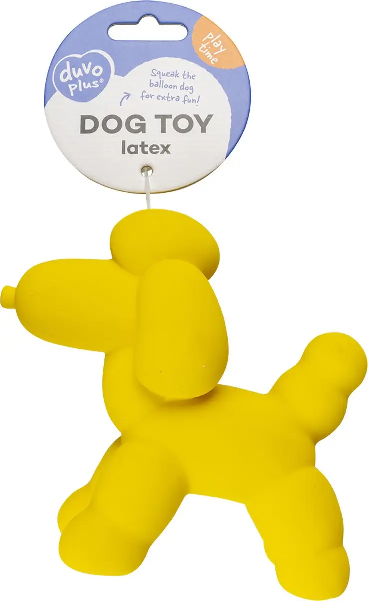 DuvoPlus Latex Balloon Poodle - Geel