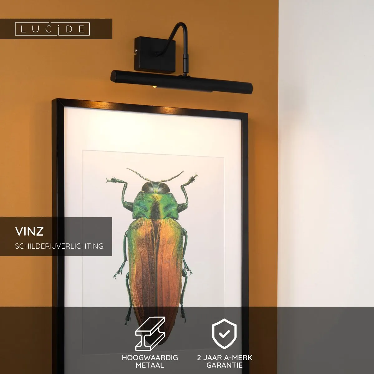 Lucide VINZ Schilderijverlichting 2xG9 - Zwart