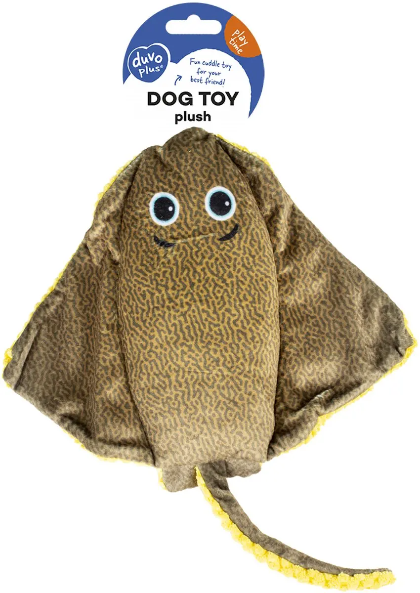 DuvoPlus Pluche Rog Ocean Hondenspeeltje - 35x25x3cm - Meerkleurig