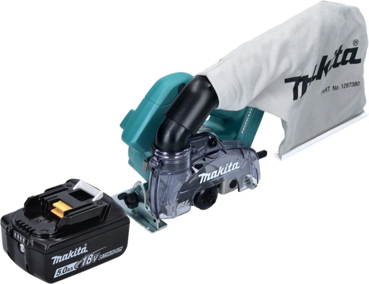 Makita DCC 500 T1 Accu-Diamantslijper 18V 125mm - 5.0Ah