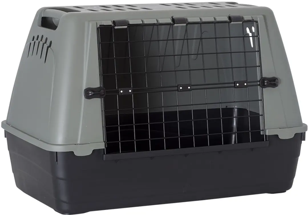 Duvo Duvoplus Baron Eco Car Box Reisbench Hond 77x43x51cm Grijs/groen