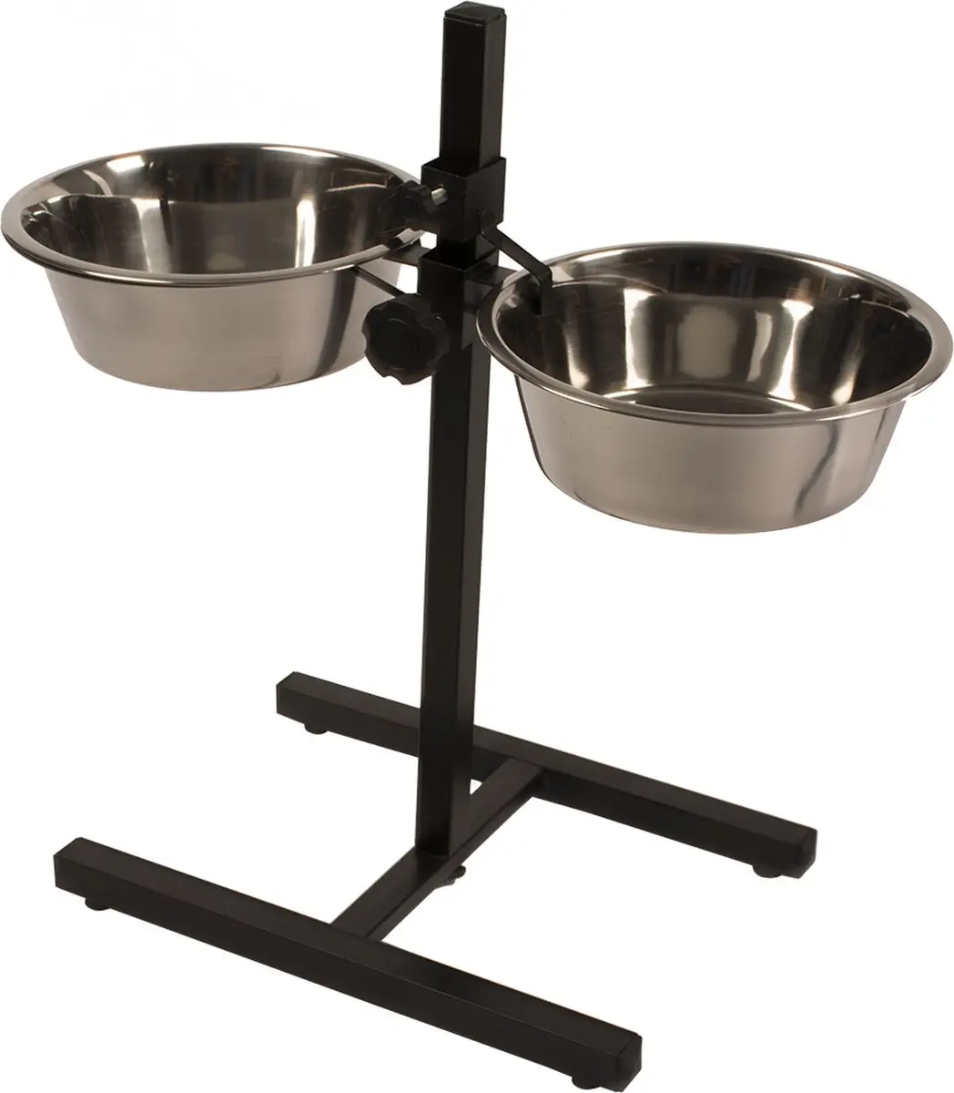 Duvo Voederstaander H-Poot XL - 24cm - Zwart