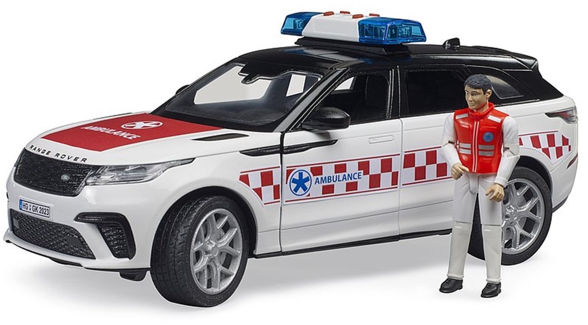Bruder Range Rover Velar Ambulance - Met zwaailicht en geluid - 3+ jaar
