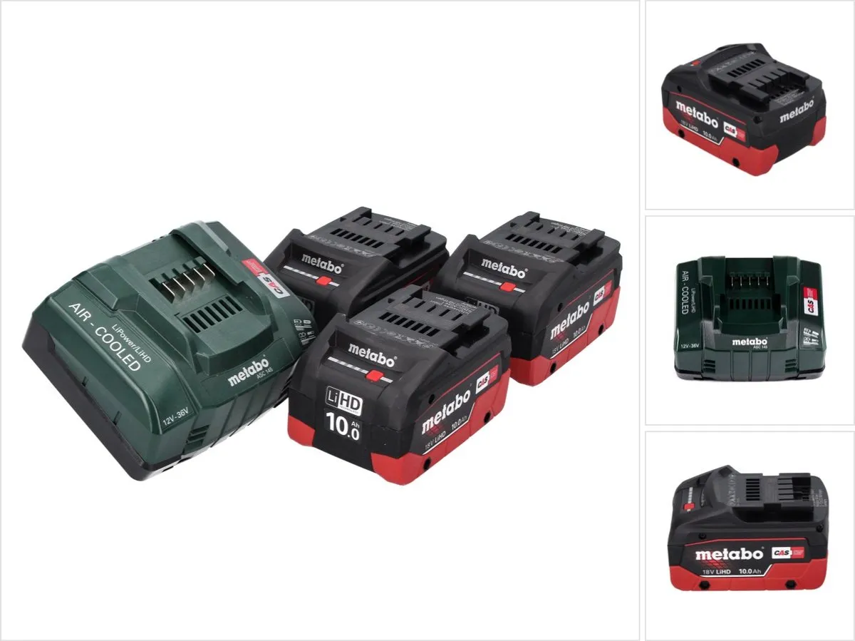 Metabo 18V Basisset 3x 10,0Ah LiHD CAS