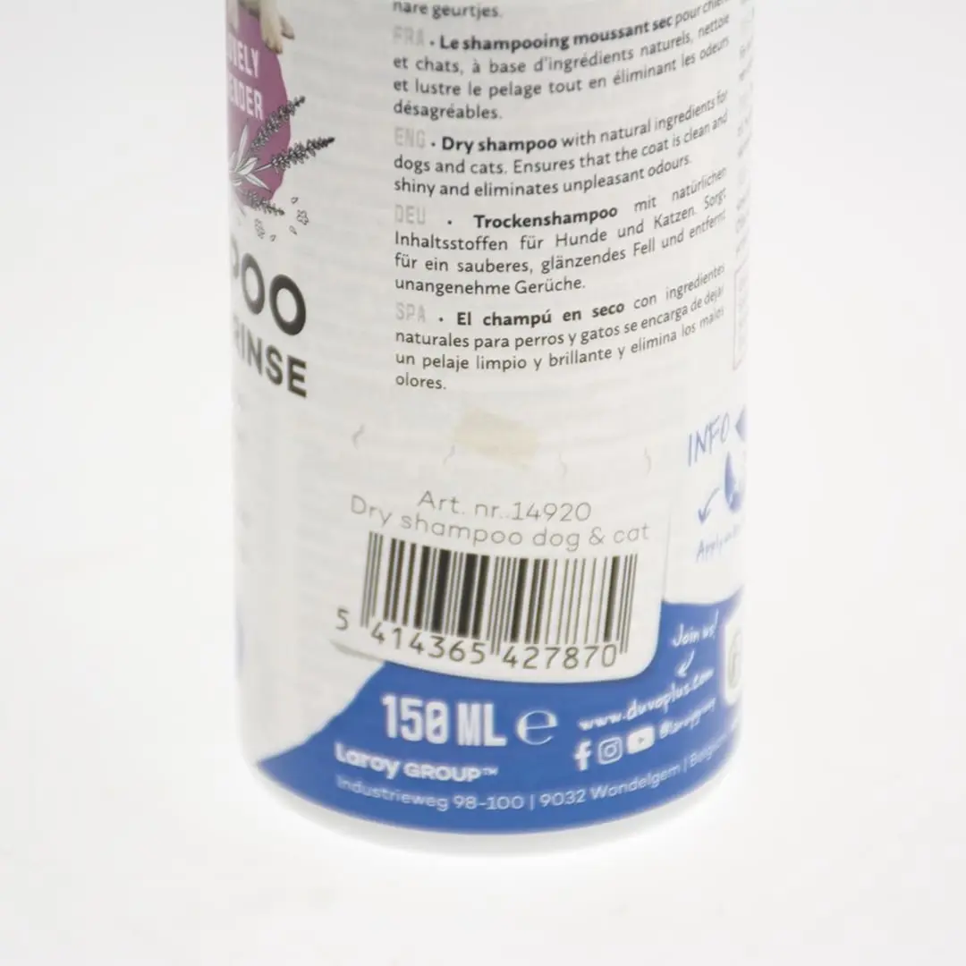 Duvo+ Droogshampoo Hond & Kat Lavendel 150ml