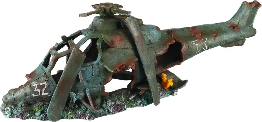 Duvo Aqua Della Helikopter Aquariumdecoratie 74,5x22,5x25cm