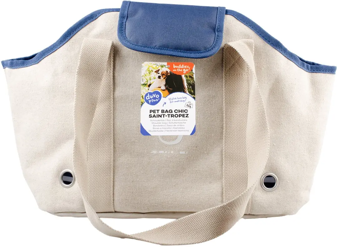 Duvo Saint-Tropez Pet Bag Chic 37x22x28cm - Max. 4kg - Beige