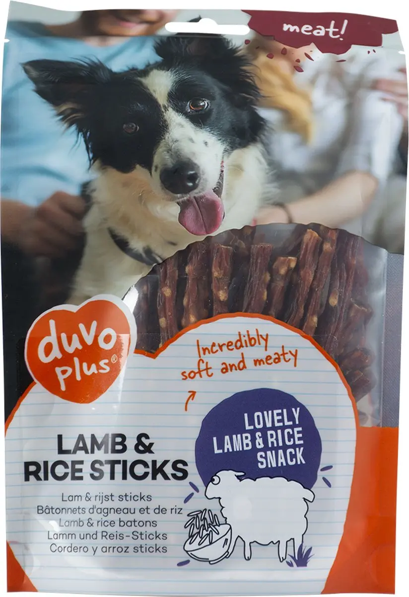 Duvo Duvoplus Meat! Lam & Rijst Hondensnacks 20 Stuks