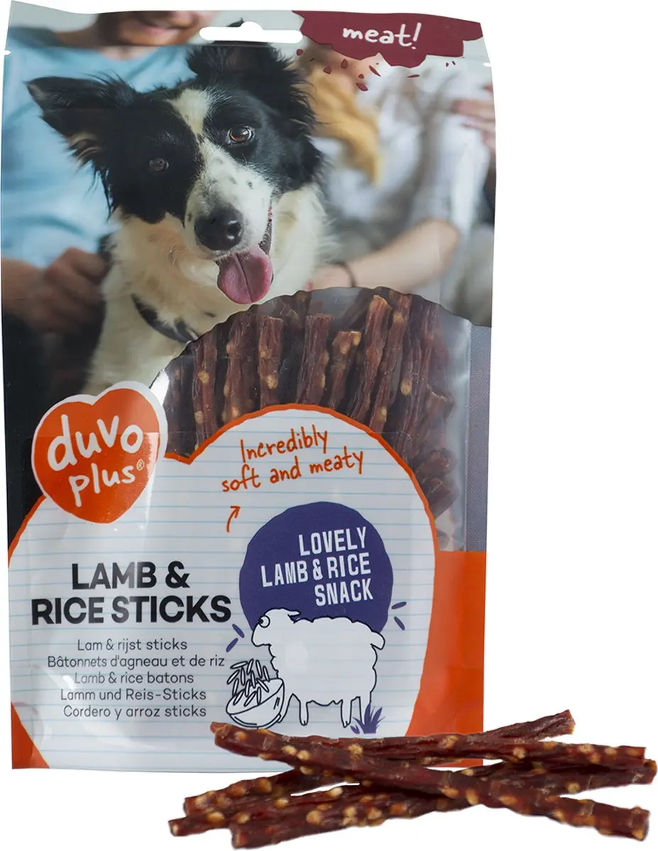 Duvo Duvoplus Meat! Lam & Rijst Hondensnacks 20 Stuks
