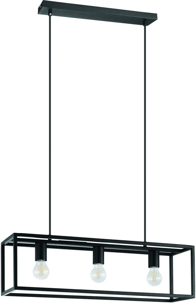 Eglo Eldrick Hanglamp E27 - 70 cm - Zwart