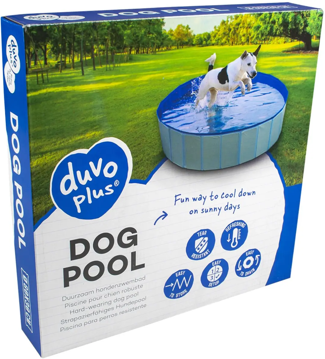 Duvo Hondenzwembad 80x30cm - Blauw