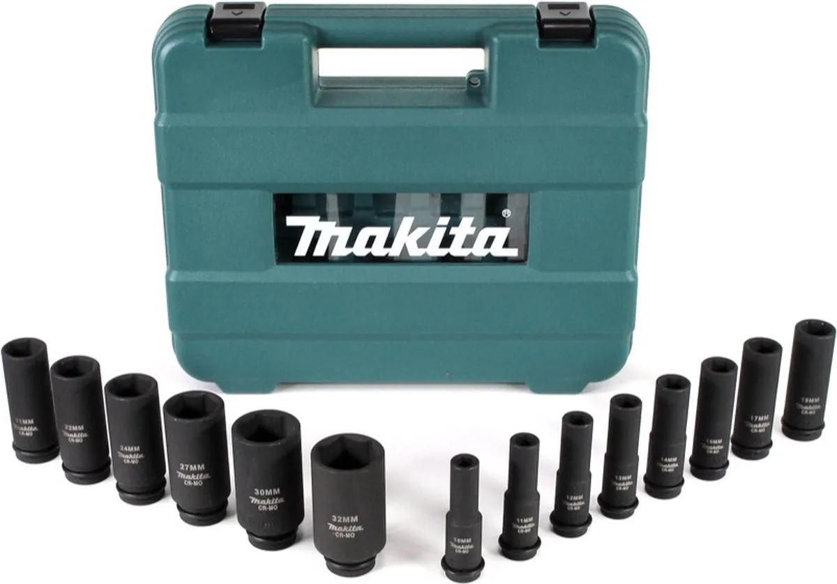 Makita B-52308 14-delige Krachtdoppenset - 15 Stuks