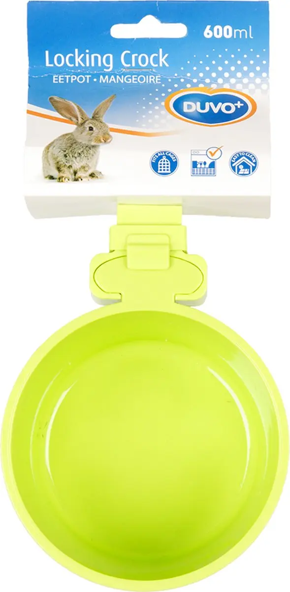 DuvoPlus Voerbak Eetpot 600ml - 12cm Groen