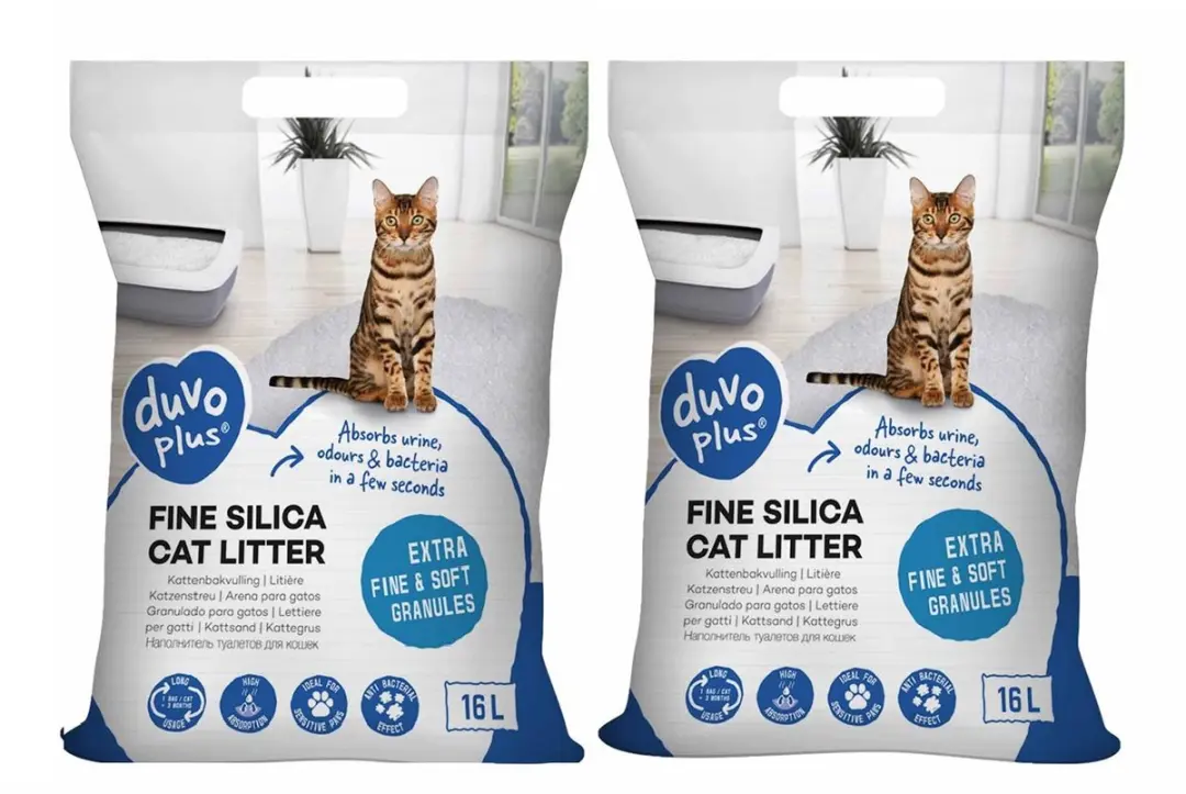 Duvo Silica Premium Kattenbakvulling Wit
