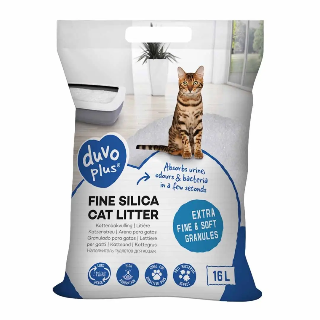 Duvo Silica Premium Kattenbakvulling Wit - 32L (2x16L)