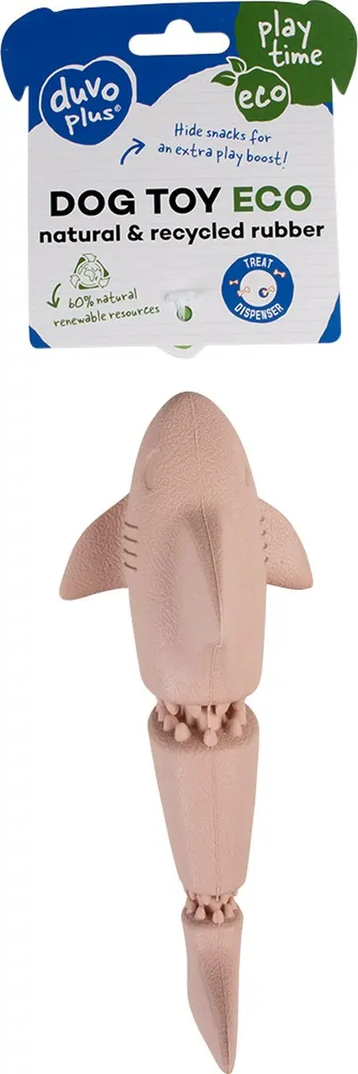 DuvoPlus Eco Rubber Haai Snackdispenser - Roze