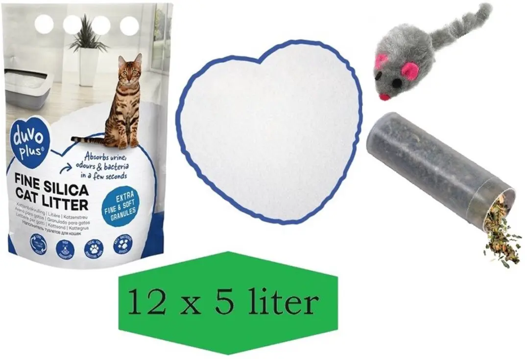 Duvo Silica Premium Kattenbakvulling Wit 60L