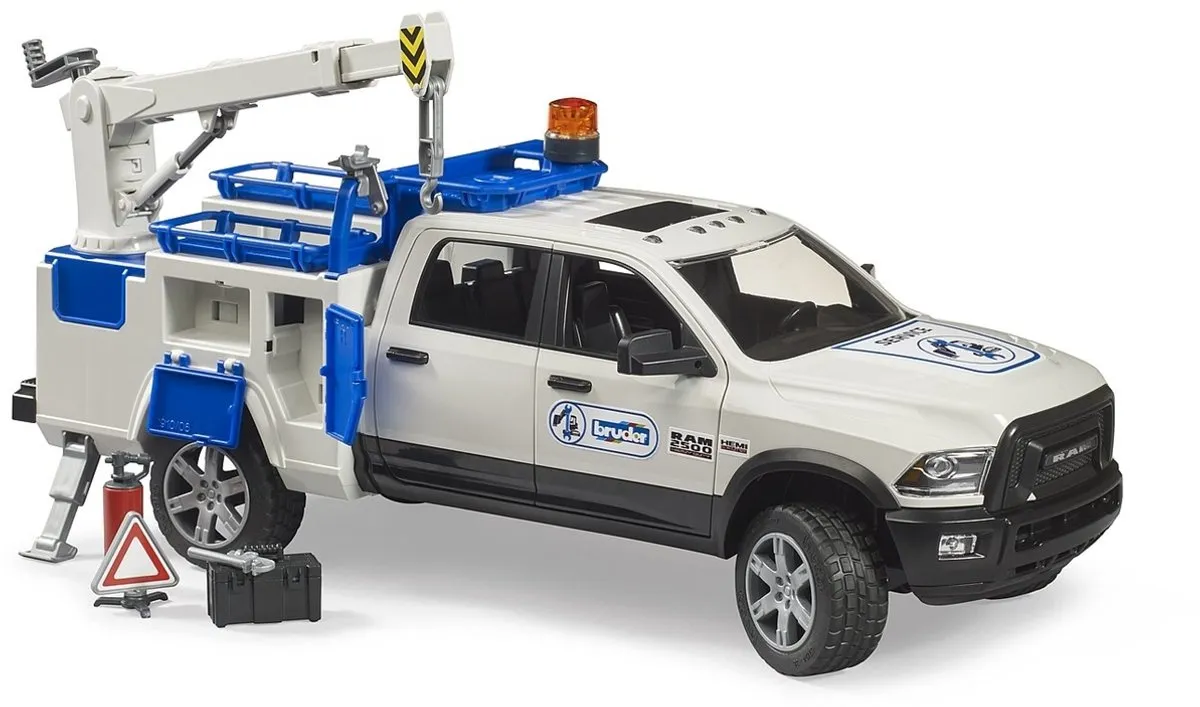 Bruder Dodge RAM 2500 Pick-up met kraan - Wit