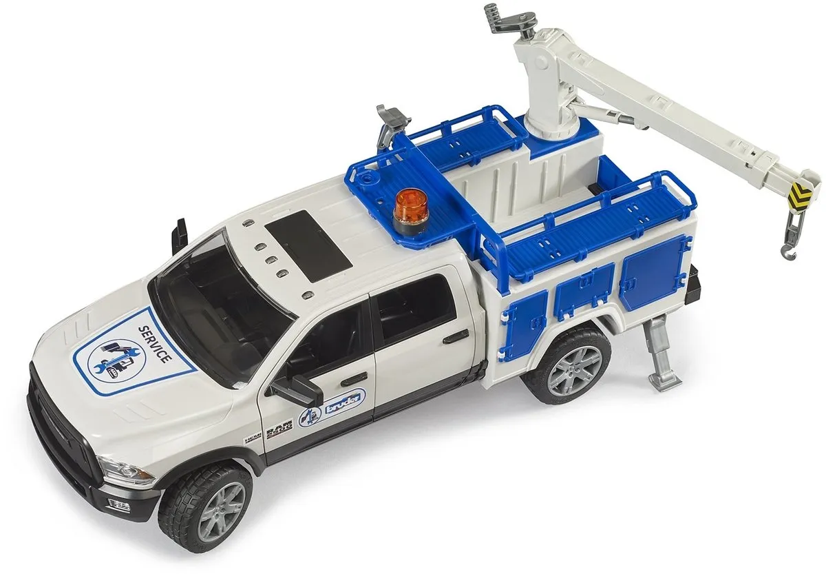 Bruder Dodge RAM 2500 Pick-up met kraan - Wit