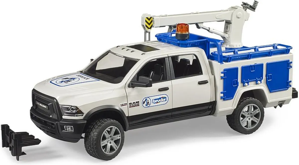 Bruder Dodge RAM 2500 Pick-up met kraan - Wit