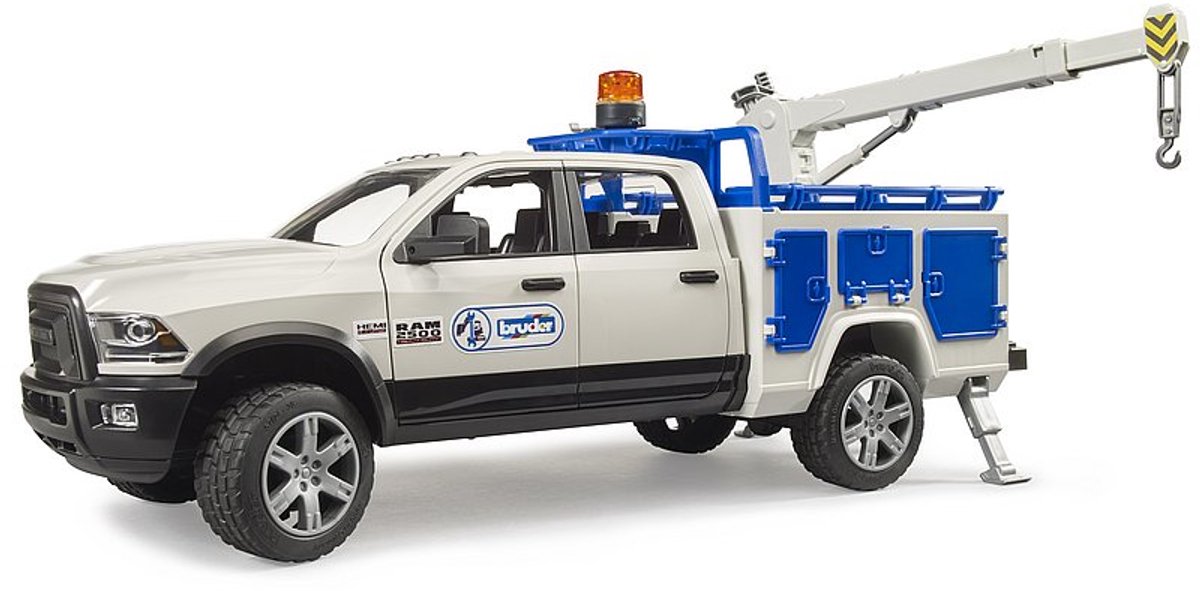 Bruder Dodge RAM 2500 Pick-up met kraan en zwaailicht