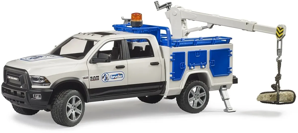 Bruder Dodge RAM 2500 Pick-up met kraan - Wit