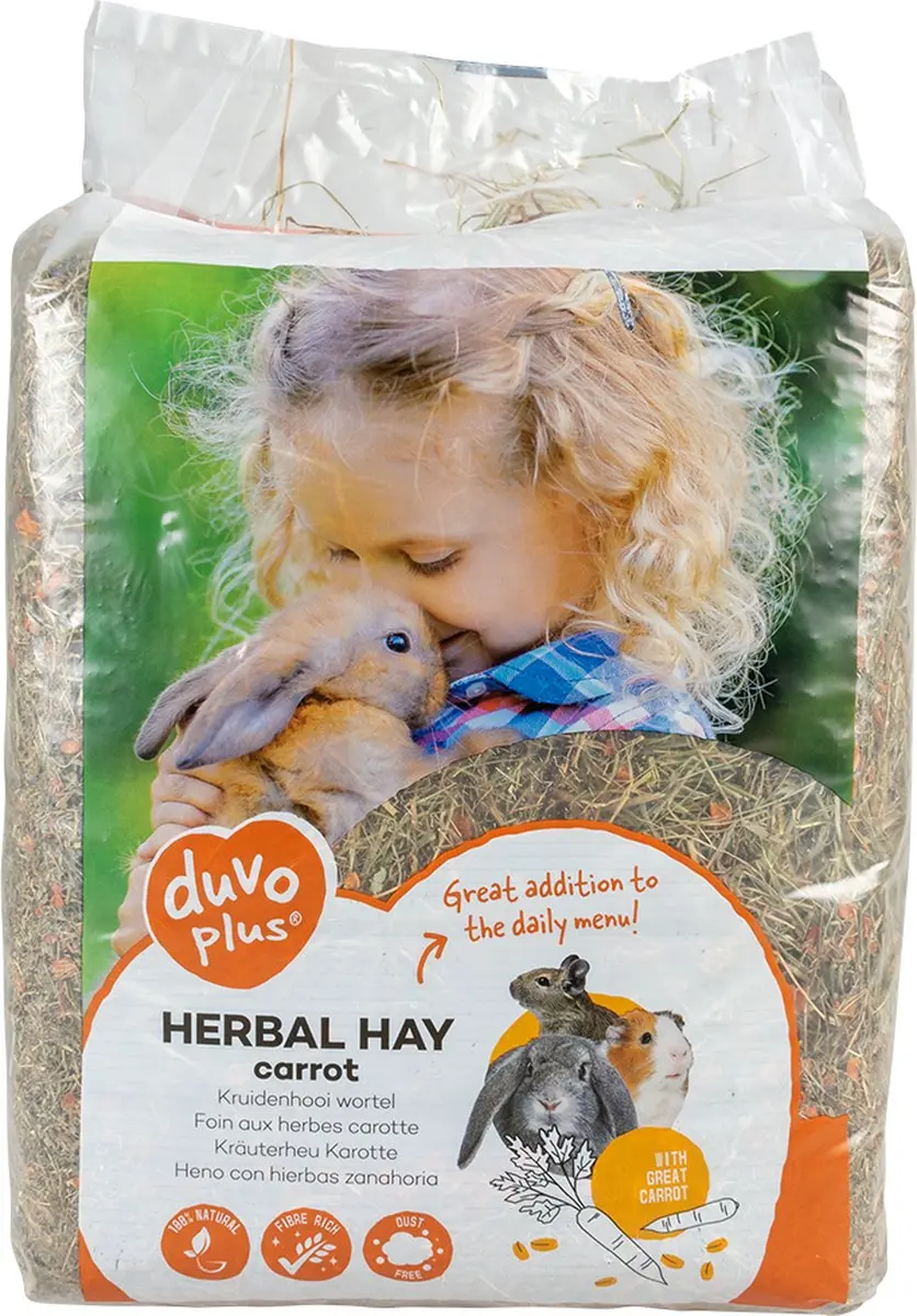 DuvoPlus Knaagdiervoer Kruidenhooi Wortel 1kg