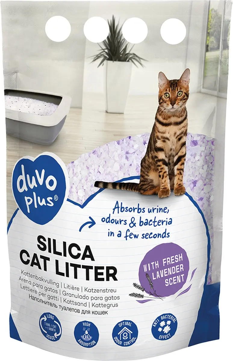 Duvo Premium Silica Kattenbakvulling 5L