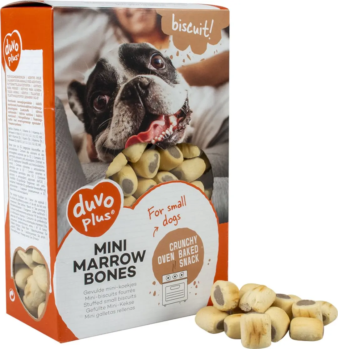 DuvoPlus Hondensnack Biscuit Mini-Mergpijpjes 500gr