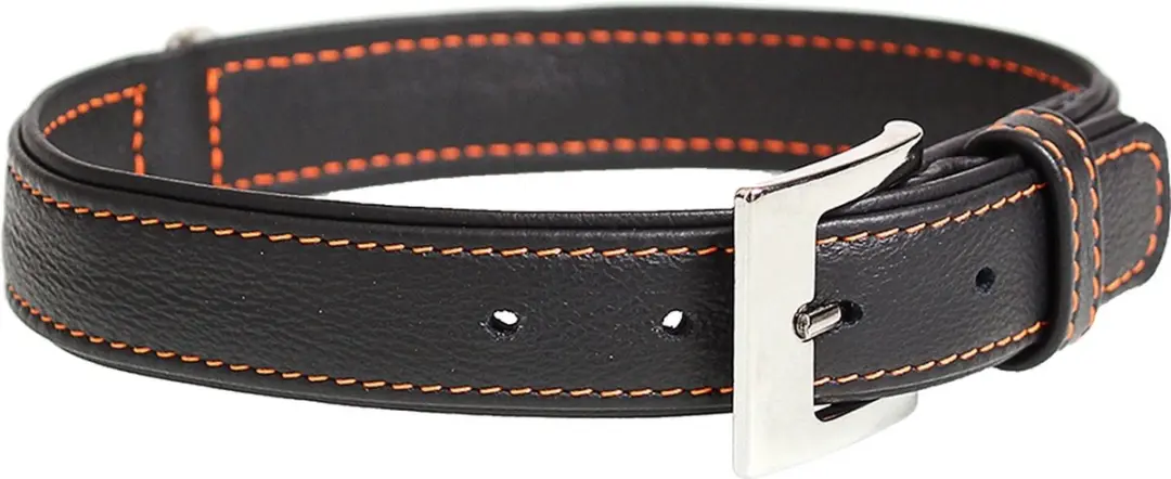 DuvoPlus Trendy Leder Halsband 32-38cm/19mm