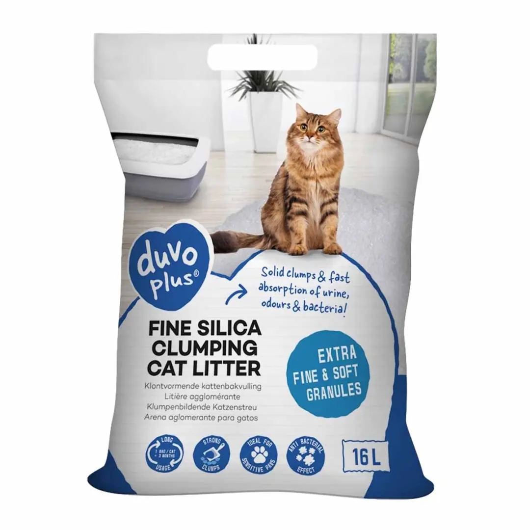 Duvo Silica Premium Kattenbakvulling 32L - 2x16L