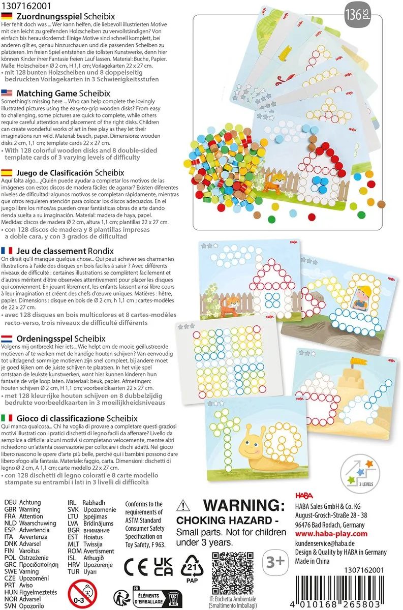 Haba Scheibix Montessori Speelgoed - Multicolor - afbeelding 6 van 6