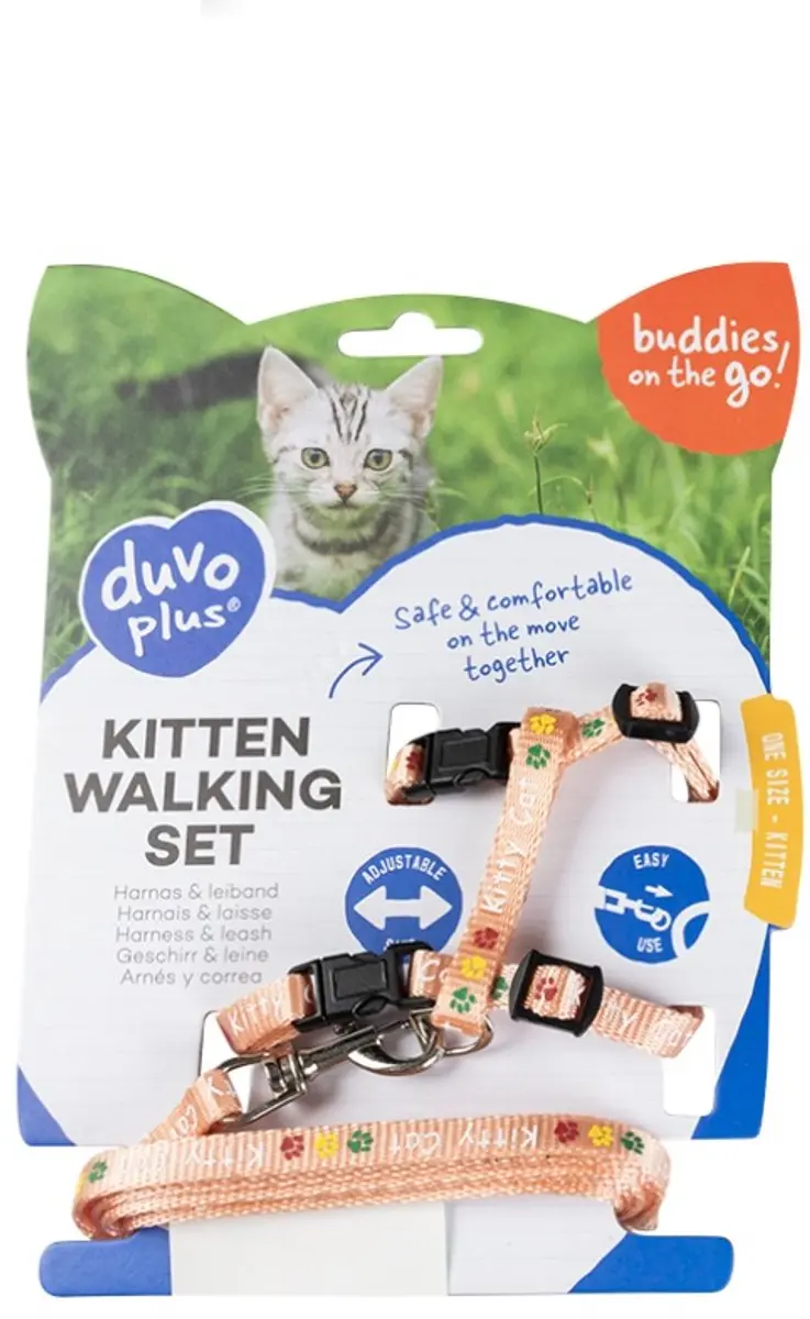 DuvoPlus Uitlaatriem Kitty Cat 15-25cm - Gemengde Kleuren
