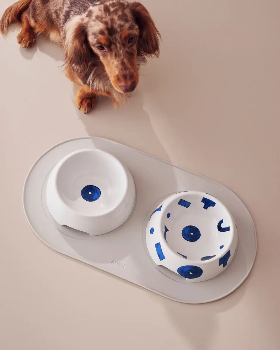 Alessi Voerbak Hond Klein - Porselein 18cm - 400ml - Wit