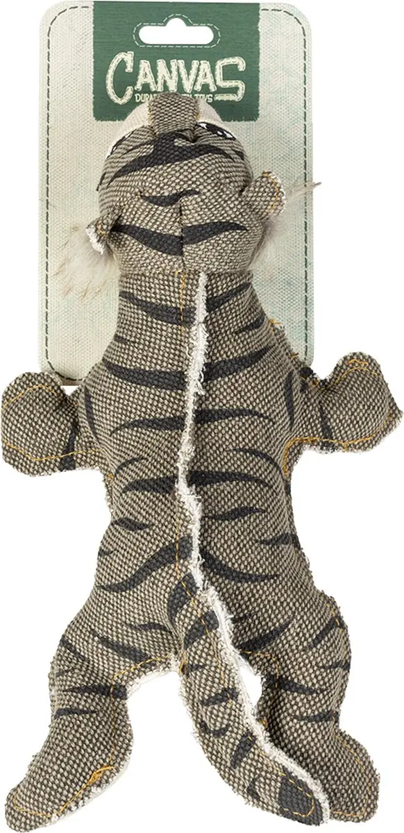DuvoPlus Speelgoed Hond Canvas Tijger 30x18cm