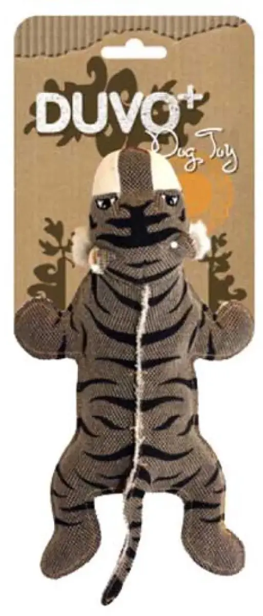 DuvoPlus Speelgoed Hond Canvas Tijger 30x18cm
