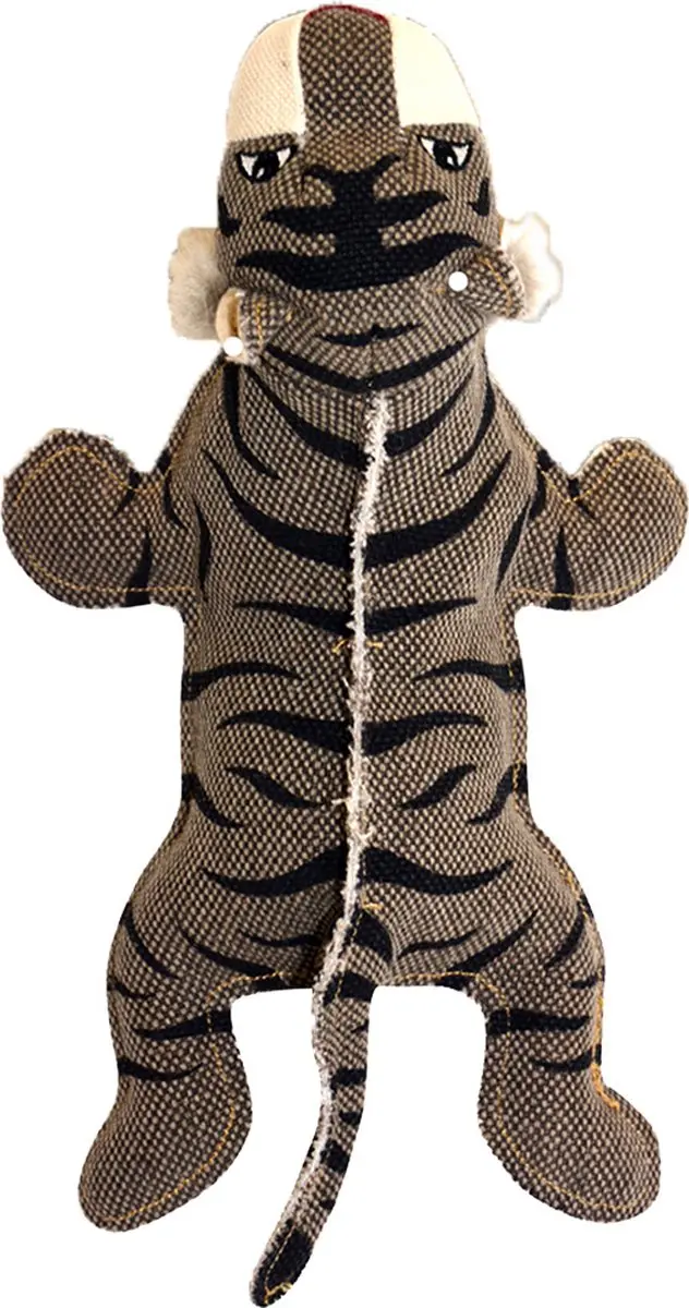 DuvoPlus Speelgoed Hond Canvas Tijger 30x18cm
