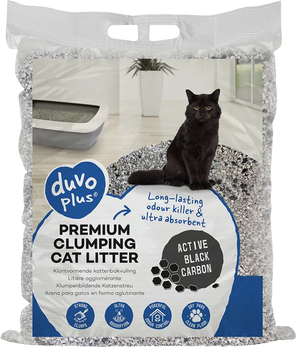 Duvo+ Kattenbakvulling Premium Active Black Carbon 12kg