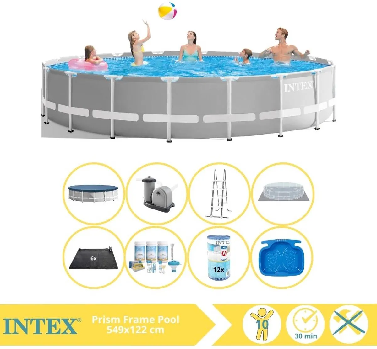 Intex Prism Frame 26732GN Opzetzwembad 549x122cm