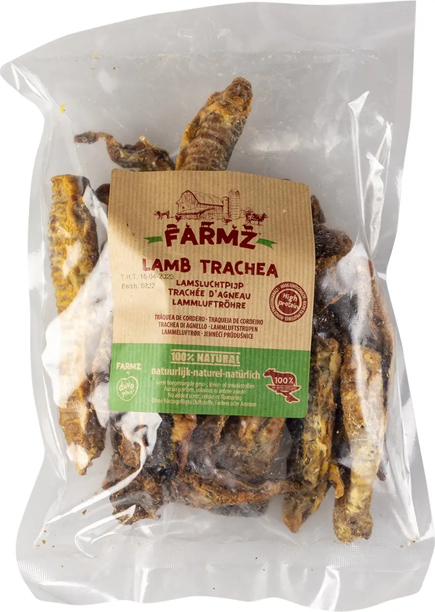 Duvo Duvoplus Farmz Lamsluchtpijp Hondensnacks 250g