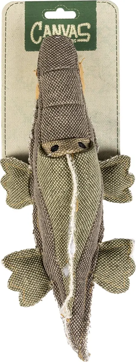 Duvo+ Canvas Krokodil 30x13cm - Groen