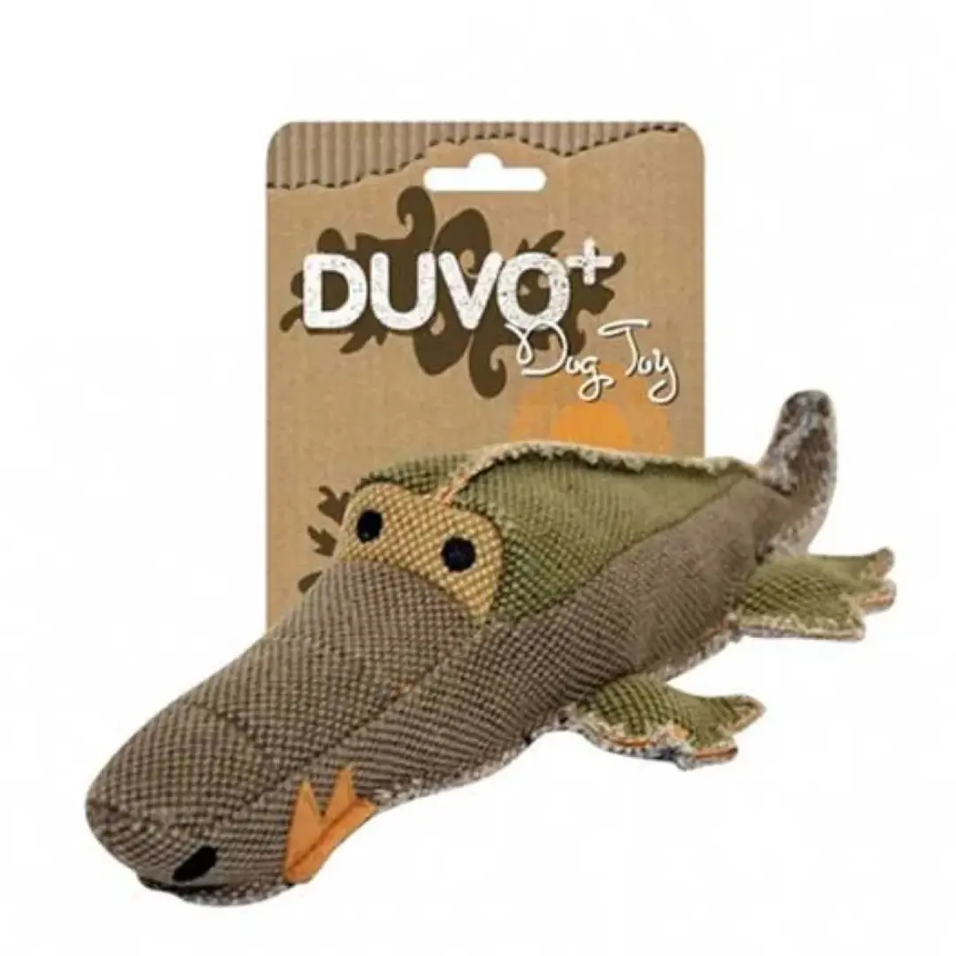 Duvo+ Canvas Krokodil 30x13cm - Groen