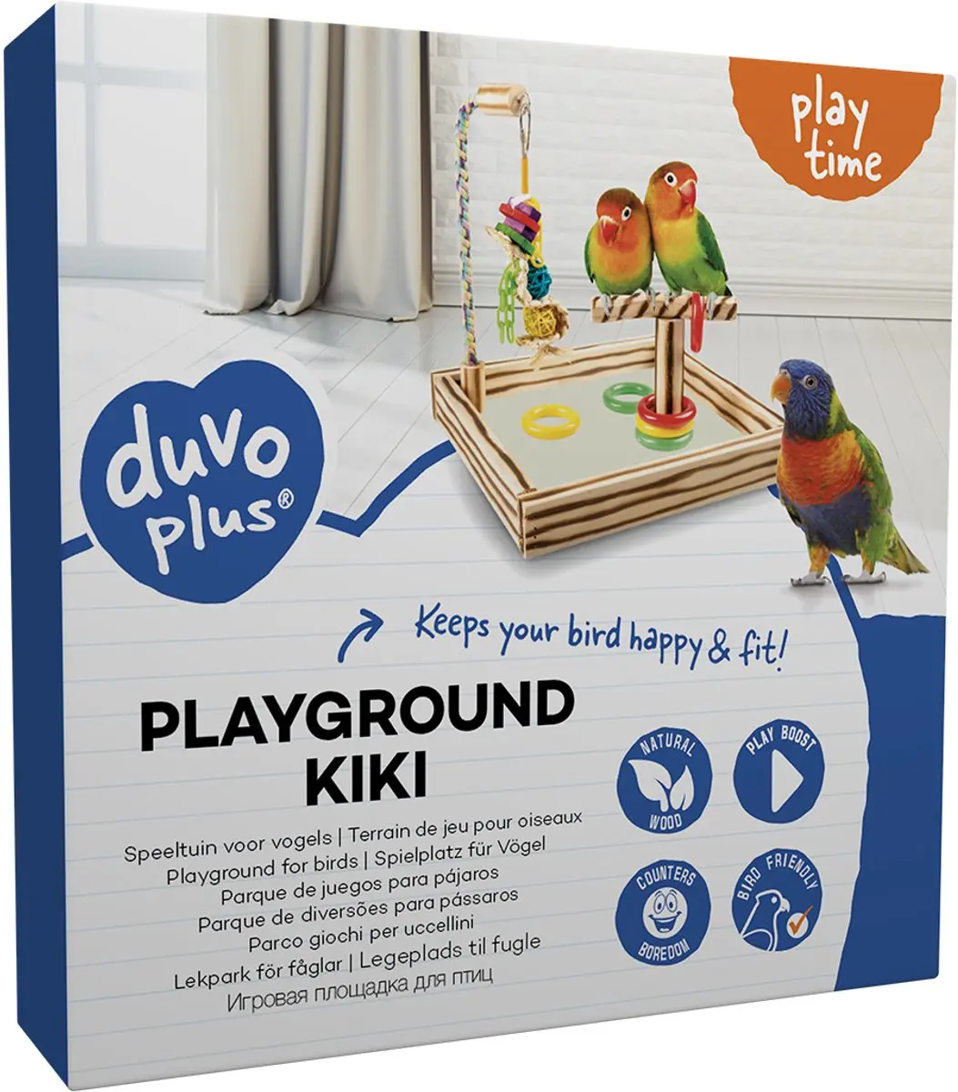 DuvoPlus Vogelspeeltuin Kiki - 35x35x37,5cm - Meerkleurig