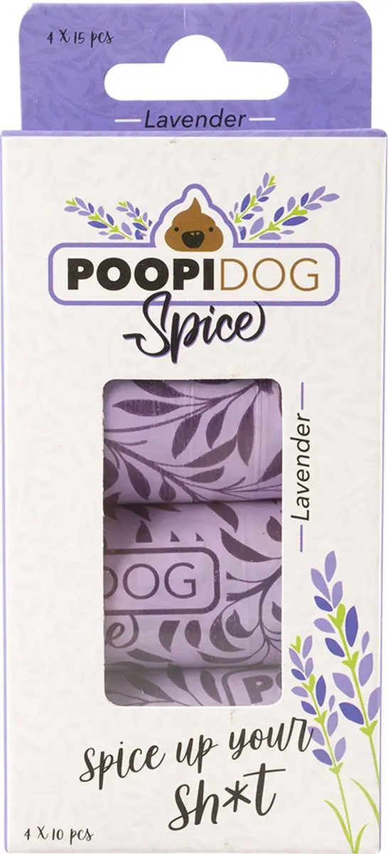 DuvoPlus Hondenpoepzakjes Spice Lavendel - 60 Stuks - Paars