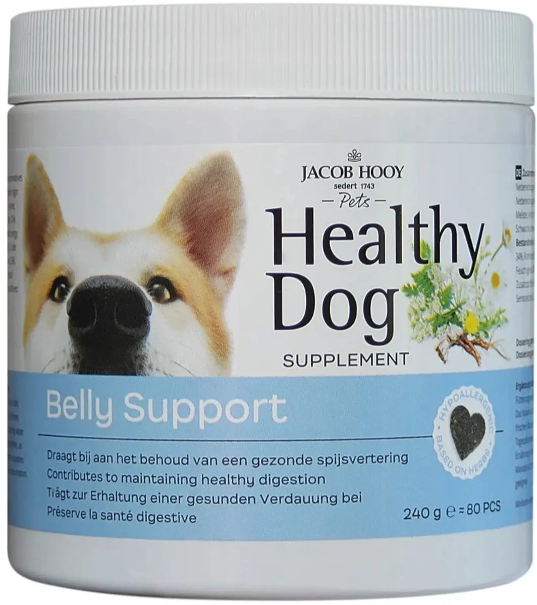 Jacob Hooy Healthy Dog Belly Support 80 Stuks