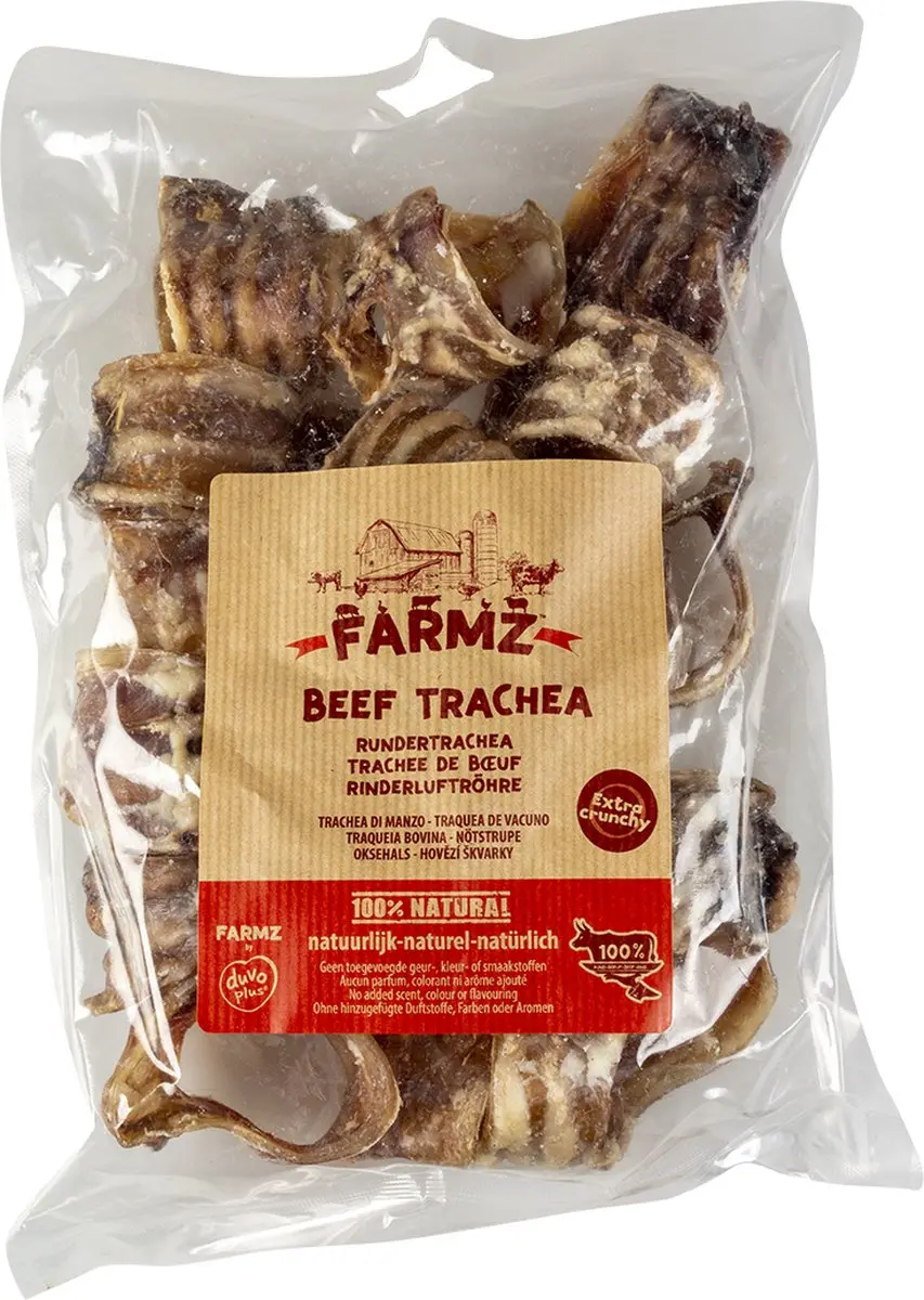 Duvo Duvoplus Farmz Runder Luchtpijp Hondensnack 250g