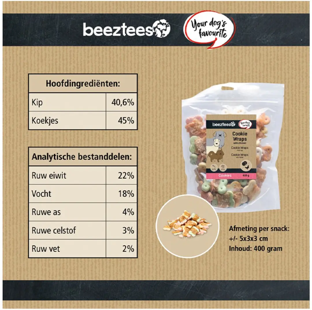 Beeztees Cocapet Hondensnacks Kip 800g