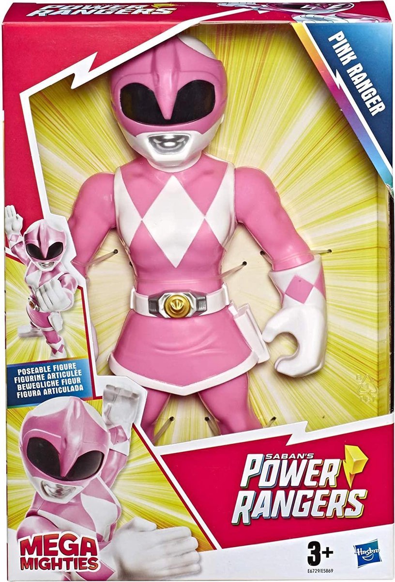 Hasbro Power Rangers Pink Ranger - Mega Mighties actiefiguur voor kinderen