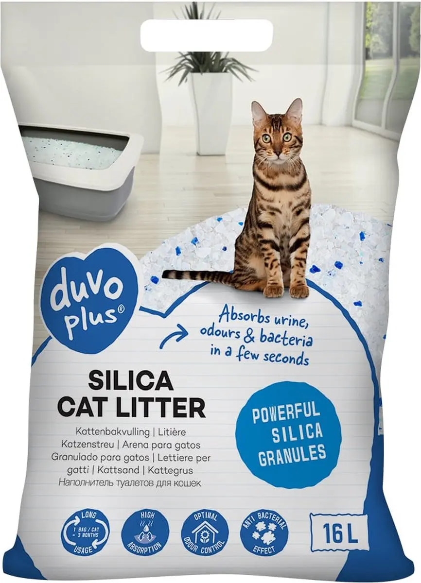 Duvo Silica Premium Kattenbakvulling